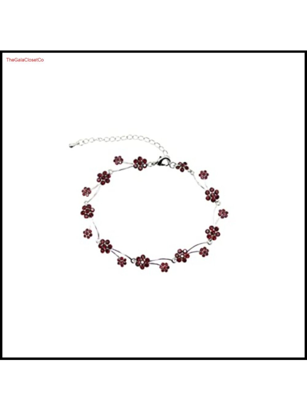Rhinestone Crystal Floral Necklace Earrings Set